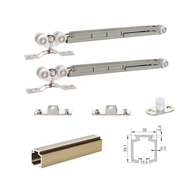 Premium Quality Modern Steel Hanging Soft Closing Sliding Roller Interior Hardware Nickel Surface Treatment Lifetime Warranty