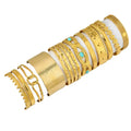Y129 Wholesale Pulsera De Acero Inoxidable PVD 18k Gold Plated Natural Stone Bangle for Women Jewelry Bracelets & Bangles