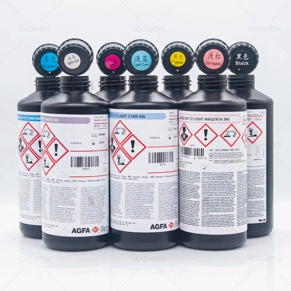Original AGFA UV LED Ink Soft Inks Flexible for Ricoh Gen 6 Konica Print Head Printer Printhead