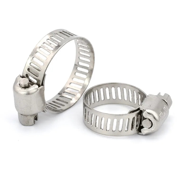 Stainless Steel Metric 6-63mm Adjustable American Type Hose Clamp for Water Pipe Plumbing Automotive Mechanical NINDEJIN