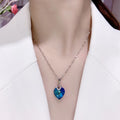 925 Sterling Silver Heart Pendant Necklace Rhinestones for Jewelry Custom Pendant for Necklace Making
