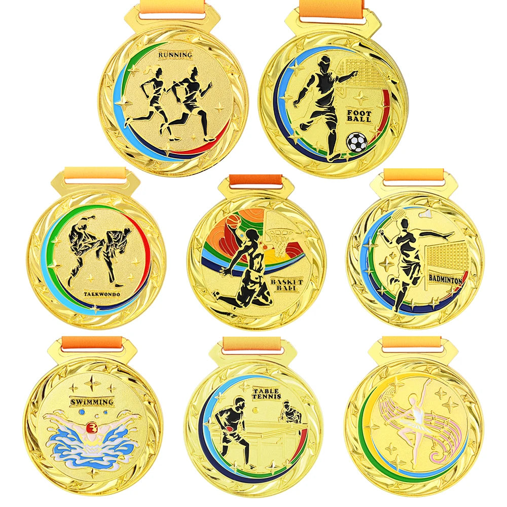Wholesale Design Your Own Metal Sports Medal Custom Blank Medals for Any Competition Marathon Football Basketball Trophy Medal