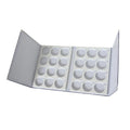 JS-C199 Wholesale Black PU Leather Sunglasses Lens Display Case White EVA Lining 24 Grids Glasses Lens Foldable Storage Box