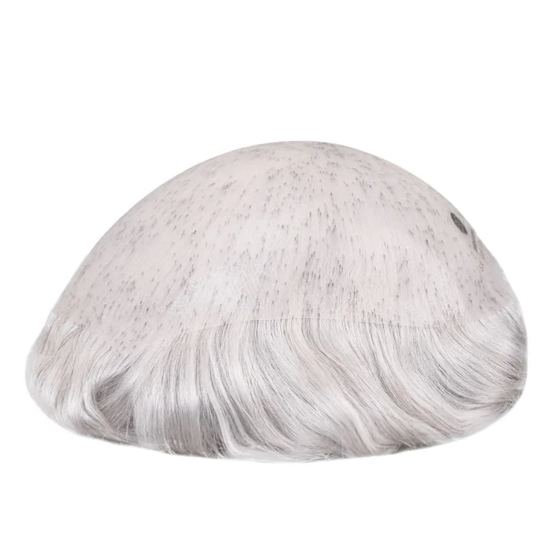 Wholesale Toupee Stock Thin Skin 0.06mm Thickness 100% Human Hair #1B80 Man Toupee Hair Replacement System Toupee for Men