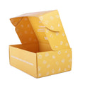 Factory Custom Logo Cardboard Cartons Shipping Mailer Box Yellow Cosmetic Set Corrugated Packaging Boxes