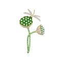DRSF025 Fashion Lotus Brooch Women Cubic Zircon Brooch Europe and America Jewelry Wholesale