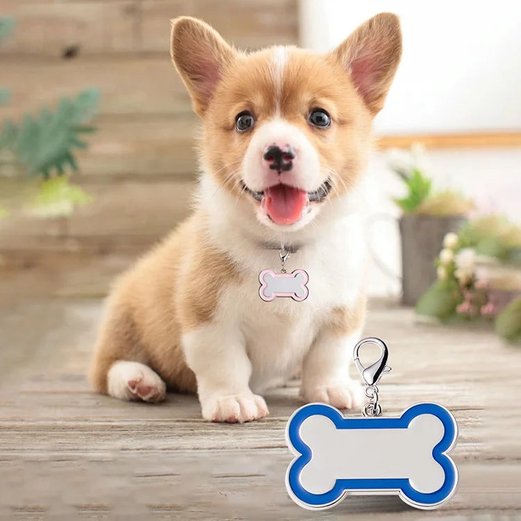 Wholesale Metal Design Bone Shape Enamel Pet Dog ID Name Tag Laser Engraved Logo With Lobster Clasp Dog Tags Pendants