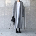 One Size Autumn Winter Korean Casual Long Cardigan Solid Color Loose Knitted Sweaters Coat Women Clothing