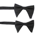 Noeud Papillon Handmade Luxury Pure Silk Big Bow Tie Lot Repp Solid Color Black Pretied Adjustable Oversized Men Big Bowties