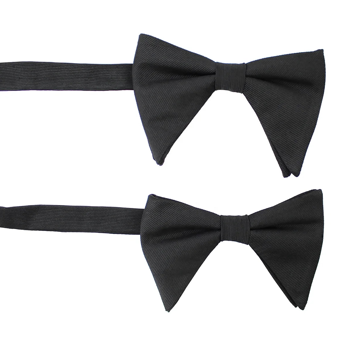 Noeud Papillon Handmade Luxury Pure Silk Big Bow Tie Lot Repp Solid Color Black Pretied Adjustable Oversized Men Big Bowties
