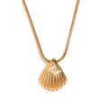 Dainty Shell Necklace 18k Gold Plated Stainless Steel Necklace Tarnish Free Women Stainless Steel Pendant Necklace