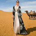 Arabian Complex Embroidery Flower Set Women Ethnic Allure Modest Dress Abaya Dubai Best Selling Monsoon Baju Muslim