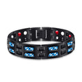 Classic Christian Fashion Hand Magnetic Therapy Blood Stainless Steel Silver/Gold Plated Faith Scripture Bracelet for Unisex