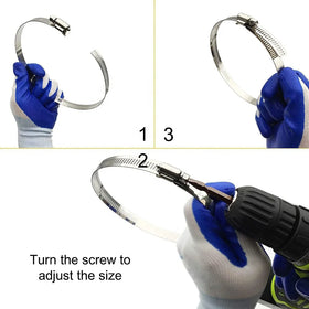 China Customized Industrial Design Style Worm Gear Hose Clamp Auto Parts for HVAC Systems