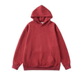 2025 330gsm Acid Washed Hoodie Wholesale Plain Hoodies Custom Red French Terry Washed Hoodies
