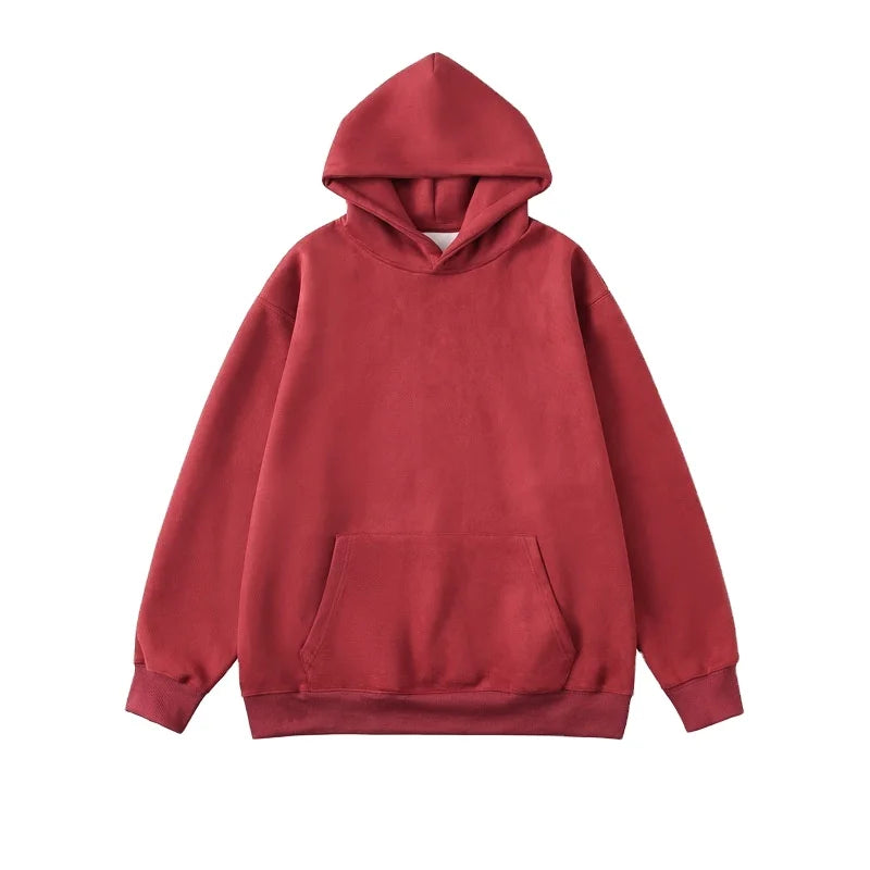 2025 330gsm Acid Washed Hoodie Wholesale Plain Hoodies Custom Red French Terry Washed Hoodies