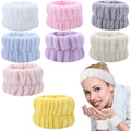 Wholesale Wrist Bands for Washing Face Microfiber Face Washing Wristbands Stretchy Absorbent Wash Band for Woman Children