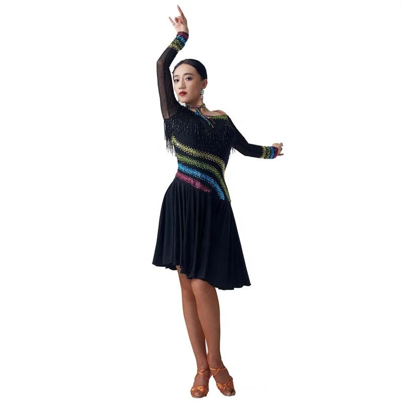L-1947 High Quality Latin Dance Dress New National Standard Latin Dance Performance Dress Sexy Samba Dress for Sale