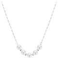Ins Premium Design Women's 925 Sterling Silver Gold Plated White Round Pearl Dainty Trendy Luxury Choker Necklace