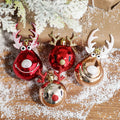 Plastic Elk Christmas Tree Hanging Ornaments Deer Balls Pendant Baubles for New Year Party Decoration Supplies Adornos Navidenos