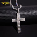 Mossanite Cross Pendant  925 Sterling Silver VVS  Moissanite Pendant Iced Out Diamond Pendant Fine Jewelry Ready to Ship