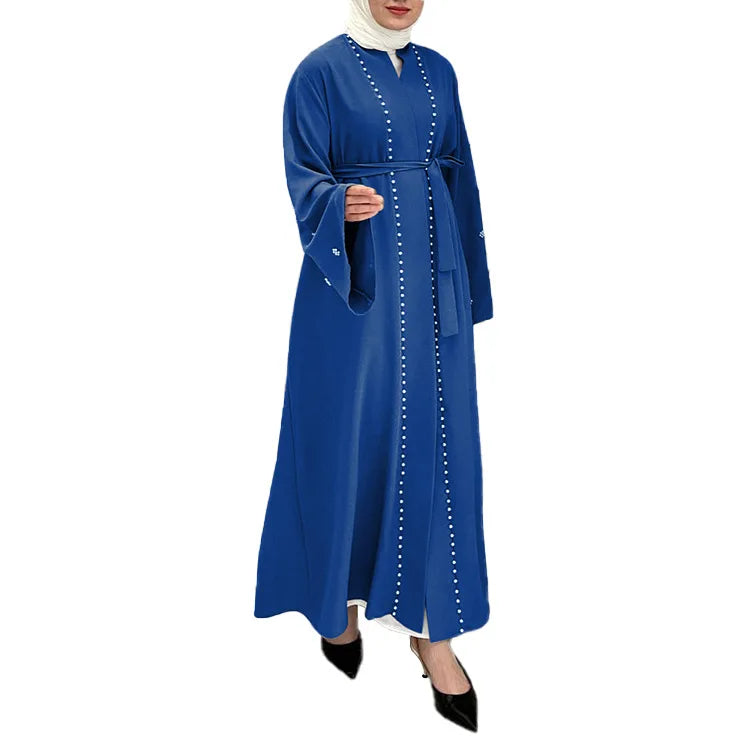 Dubai EID Robe Turkey Long Sleeve Maxi Dress Female Dresses
