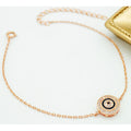 New Arrivals Trending Sterling Silver Round Eye Charm Chain Bangle Hand Bracelets for Women