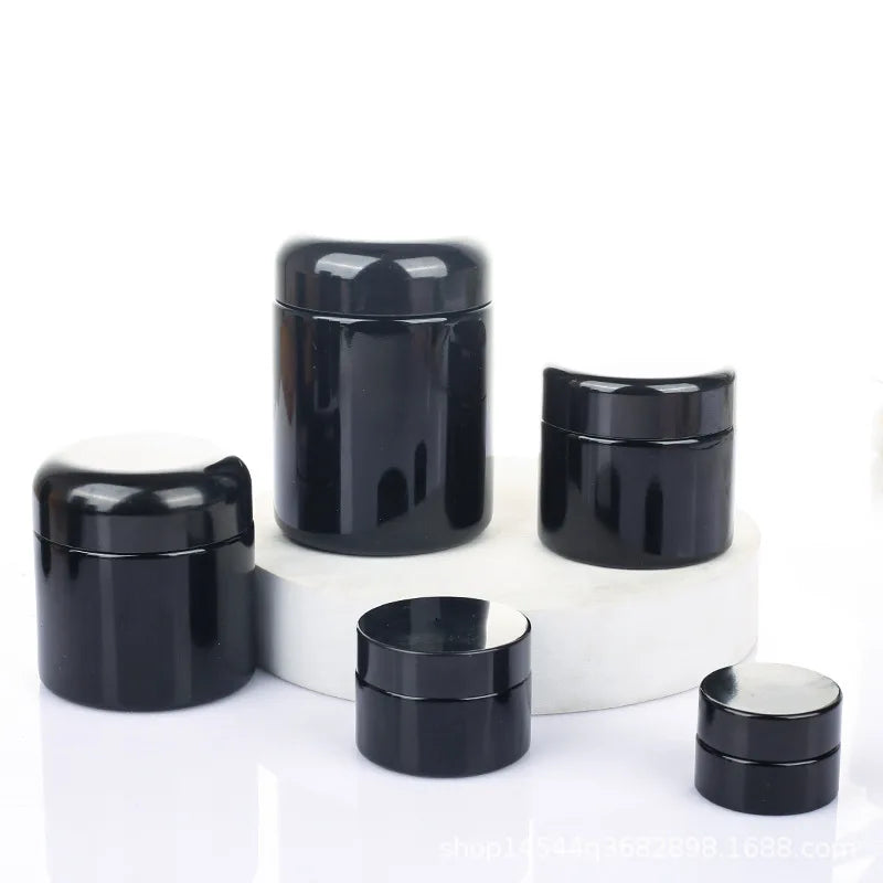 In Stock Cosmetic Packaging Violet Jar 100 ml 120 ml 150 ml 200 ml 250 ml 500 ml Glass Cream Jar With Lid