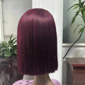 150% Density Wholesale Red Ombre Human Virgin 13x4 Perruques-naturel Glueless Bob Wigs Lace Wigs for African American Women