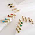 Wholesale Champagne Ruby Blue Crystal Ear Ring Personality Fashion Saudi Gold Big Gems Earrings