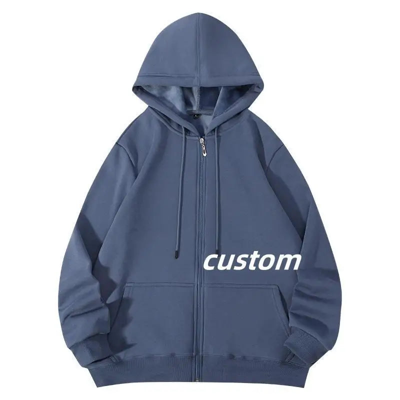 Custom Hoodie Manufacturer Full Zipper Hoodie Suit Unisex Oversized 450 Gsm Fleece Heavyweight Zip up Hoodie 500 Gsm for Men