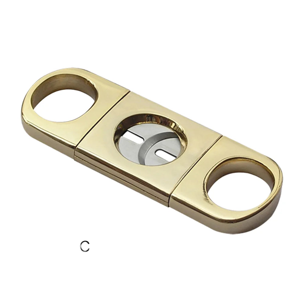 Wholesale Customized Logo Smoking Cigar Accessories Scissor Cigar Cutter Double Blade Gold Cigar Cutter