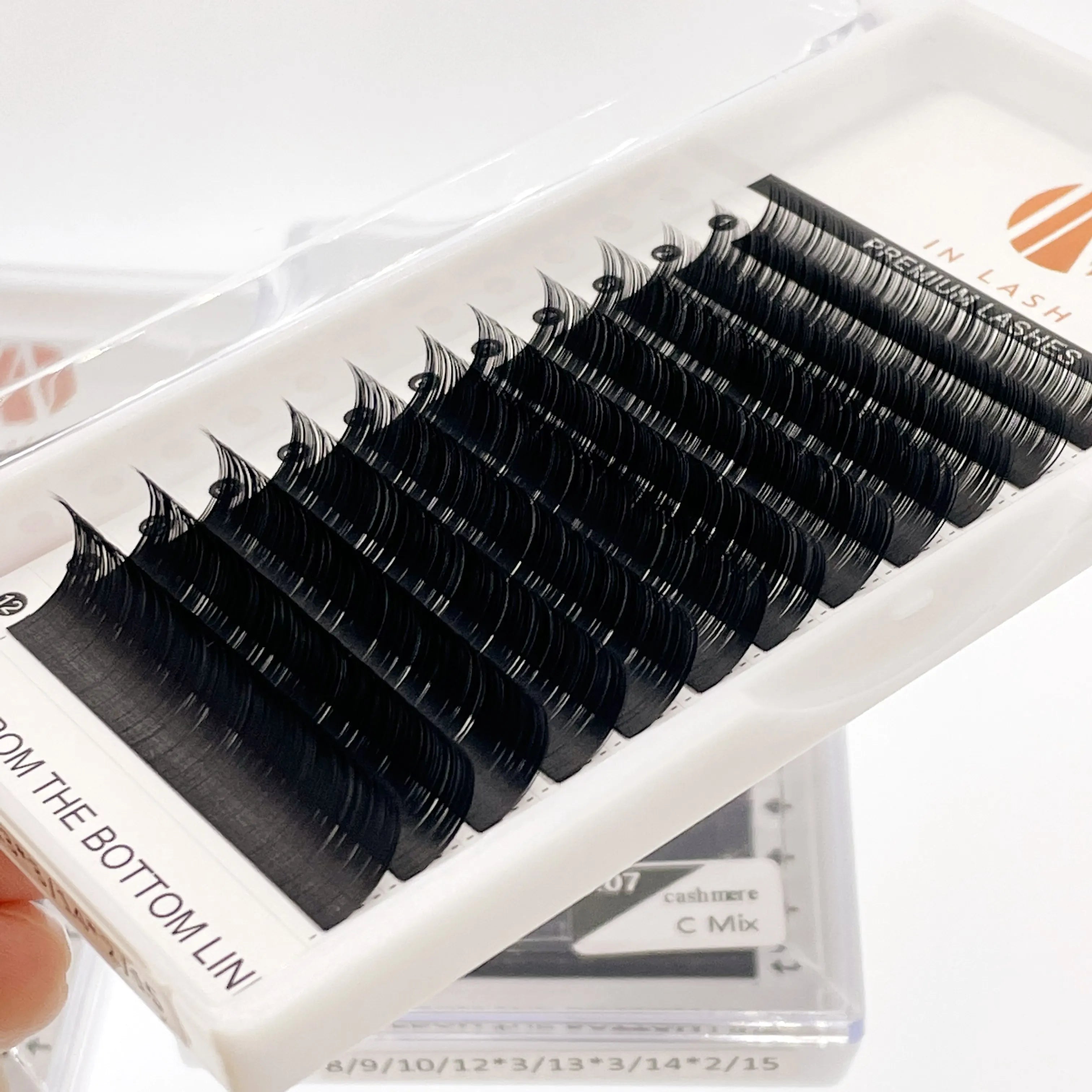 Custom logo Private Label  Russian Volume Matte Black Cashmere Lash Extensions Volume Tray