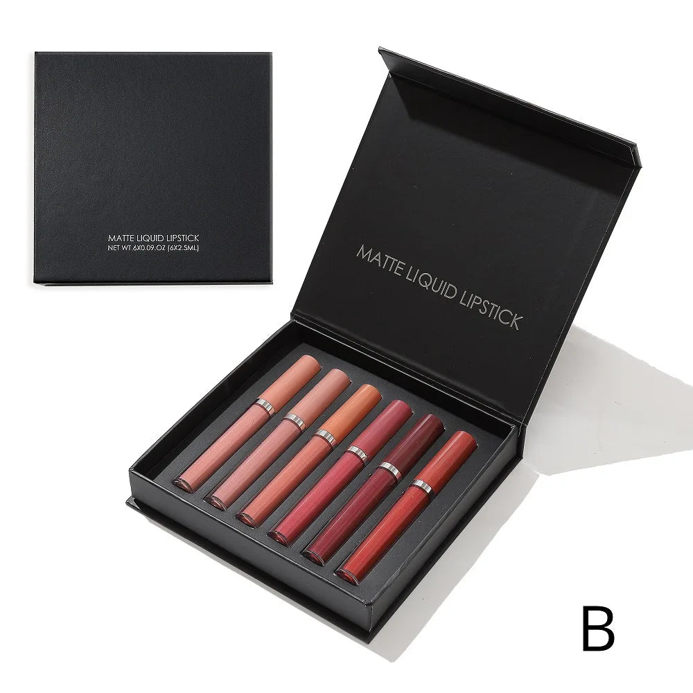Whosale Box Lipstick Set Gift Makeup Boxes Cosmetic Lip Gloss Tube and Box Packaging Set Private Label Lip Gloss Set