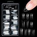 100pcs Matte Extra Short Coffin Almond Square Nail Tips Manicure Extension Full and Half Dual Cover Stiletto Nail Tips
