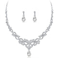 Top Grade American Diamond Jewellery Sets Jewelry Hot Sale Bridal Necklace Earing Zirconia Set Gift Making for Women