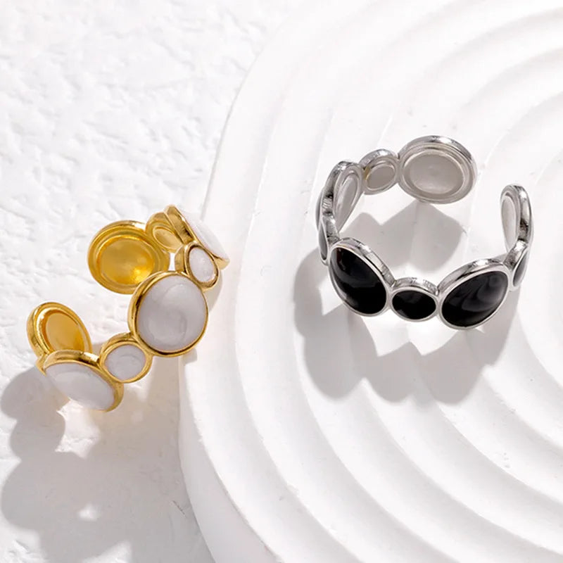 Beimai OEM Custom 18k Gold Stainless Steel Oil Adjustable Rings