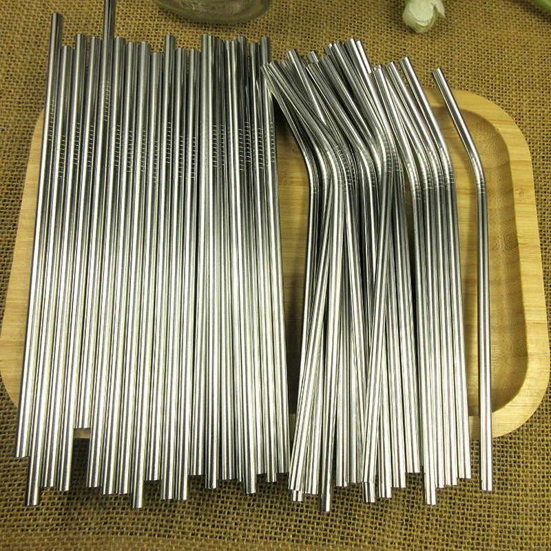Stainless Steel Purple Rainbow Metal Pink Drinking Straw Green