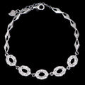Sterling Silver 4*6mm Semi Mount Bracelet Empty Support Blank Claw Setting S925 Mountain Base Holder Without Stone for Inlay DIY