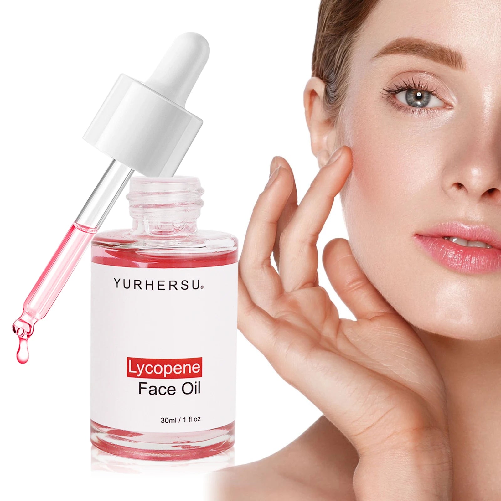 YURHERSU Natural Organic Lycopene Face Oil Hydrating Skincare Serum for Whitening Moisturizing Skin Care