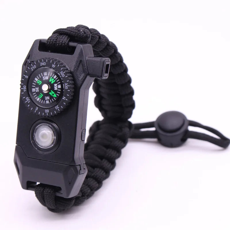Survival Bracelet Kit Multi-Tool & Fire Starter for Climbing Hiking Camping-Portable Nylon Outdoor Gear