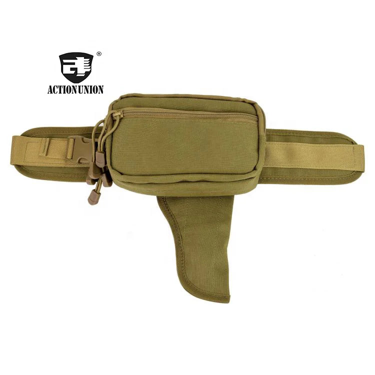Action Union Tactical Concealed Carry Pouch Fanny Pack/ Multifunctional Hip Bum Waist Bag Quick Draw Concealed Toy Gun Holster