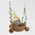 Coconut Bird Nest Parrot Nest Parrot Breeding Box Bird Nest Eclectus Parrot Toy Swinging Perch Hanging Ring