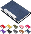 Custom Company Logo Business Gift  Card Holder Case Stainless Steel and PU Leather Business Card Holder
