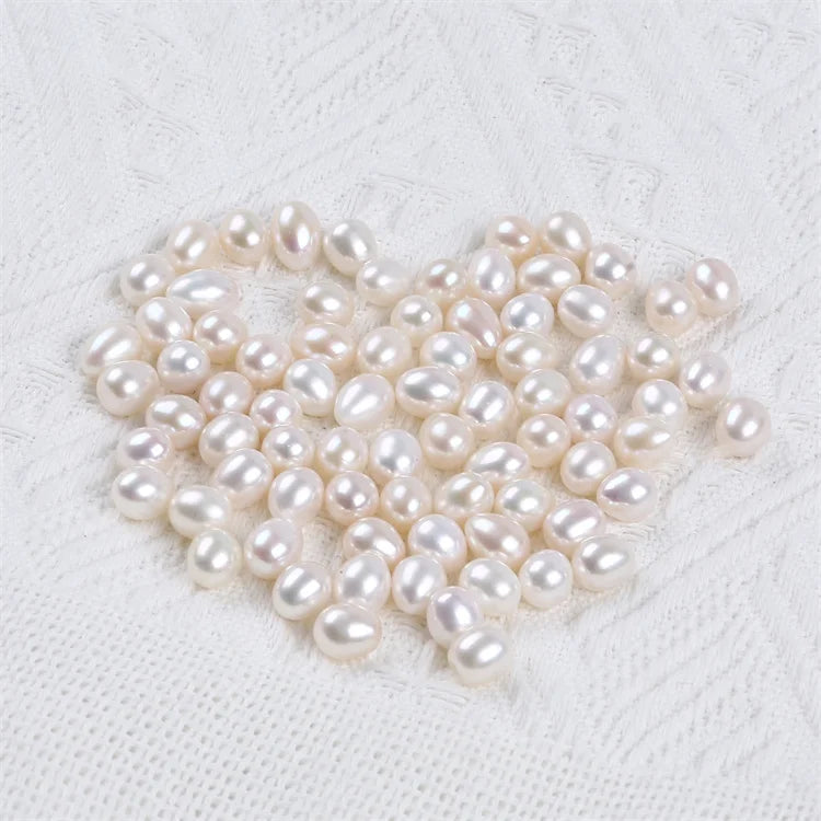 8.5-9mm Freshwater White Loose Beads Natural Drop Water Shape Pearls for Jewelry Making