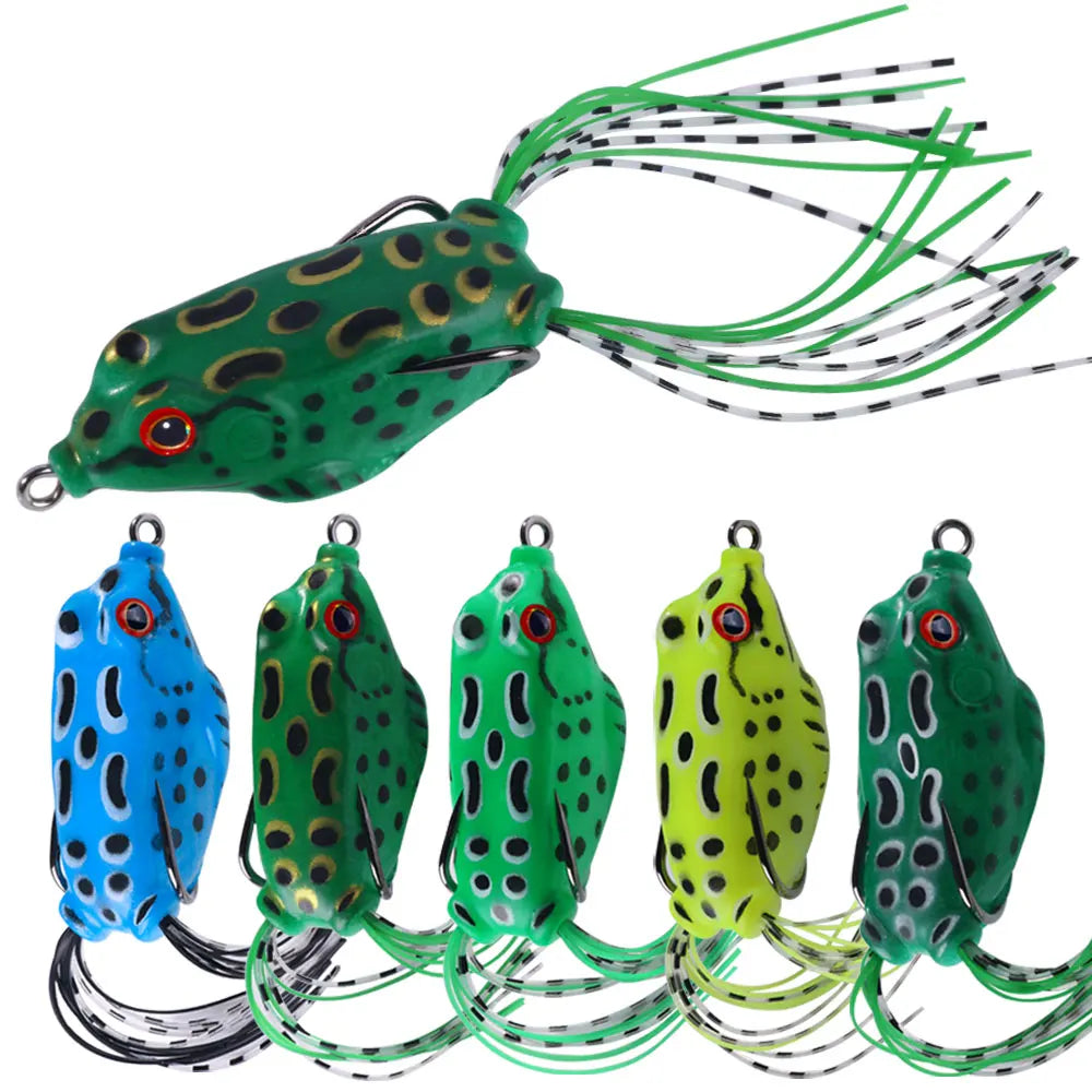 Wholesale FO004 5.5cm 8.2g Artificial Soft Plastic Baits Top Water Floating Frog Fishing Lures
