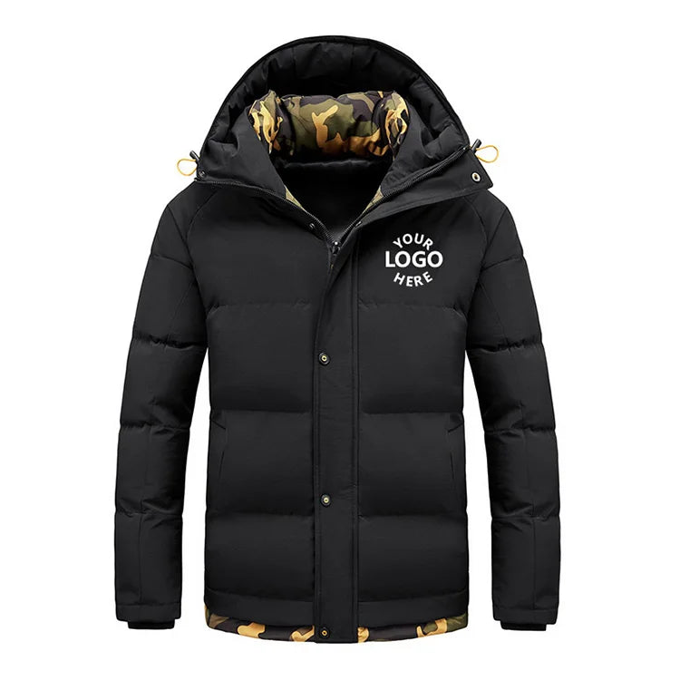 High Quality Manufacturer Wholesale Winter Outdoor Clothes Thick Hoodie Bubble Coats Custom logo Puffer Jacket for Men
