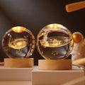 Birthday Gift 60mm Crystal 3D Laser Engraved Galaxy Solar System Planet Moon Glass Ball Night Light