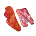 HY Popular Sell Spiky Mookaite jasper Guasha Tool New Shape Good for Health Spiky Guastone