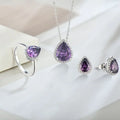 New Fashion 925 Sterling Silver Aaa Cubic Zirconia Rhodium Plating Women Love Heart Jewelry Set
